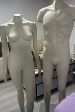 Headless Full Body Mannequin 8-242 Standing Unisex Adult Matte Plastic Arms