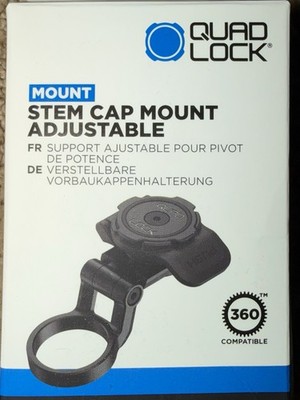 Quad Lock Stem Cap Mount, Adjustable, Stem Size 28.6mm (1-1/8'')