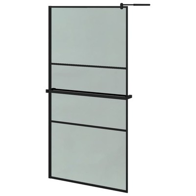 Walk-in Shower Wall with Shelf Shower Enclosure ESG Glass and Aluminum vidaXL