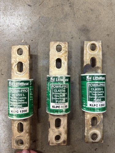 Littelfuse KLPC1200 Hi-Int 1200A Fuse 600V KLP-C1200 1200 Amp Class Lot Of 3