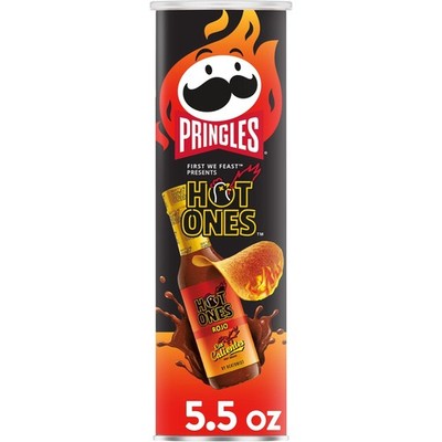 7x Cans Pringles Hot Ones Rojo Flavor Potato Crisps Chips | 5.5oz