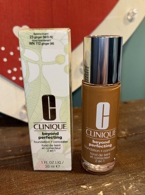 New Clinique Beyond Perfecting Foundation+Concealer WN 112 Ginger 1oz