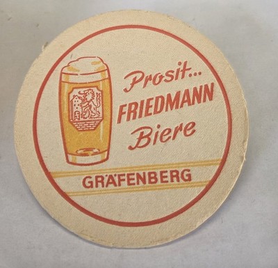 Bierdeckel Brauerei Friedmann - Gräfenberg, Oberfranken, Bayern, Prosit