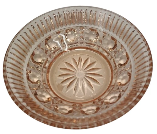 Pink Depression Glass Bowl By Indiana Glass Windsor Pattern Vintage
