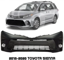 Front Bumper Cover Fascia & Bumper Lower Grille For 2018-2020 Toyota Sienna