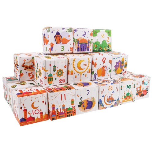 Calendrier De L'Avent Du Ramadan – 30 Chocolats Halal Et Végétariens, Au Goût Crème Et Or, Compte à Rebours Gourmand