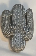  Pewter Cactus Trinket Pill Box with Brooch Pin Necklace &  Earrings, Torino