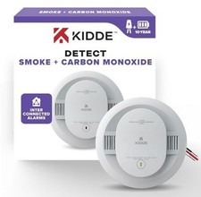 Kidde Combo Smoke  CO Alarm, Hardwired With 10-Year Backup Battery 30CUA10