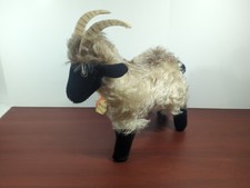 Vintage 1960 s Steiff Snucki Mohair Ram 9" Tall Mountain Goat/ Sheep