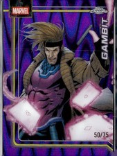 2026 Topps Chrome Marvel Comics #39 Gambit Purple RayWave Refractor /75