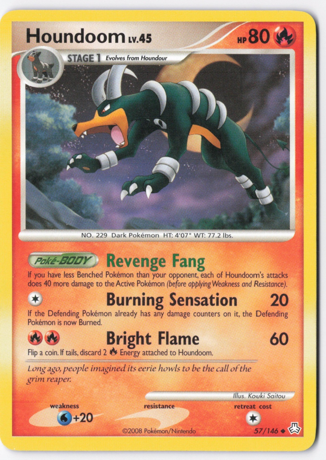 Houndoom Normal Uncommon Legends Awakened 57/146 LP