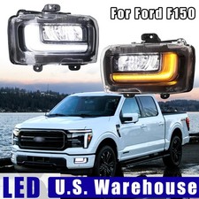 Pair LED DRL Bumper Fog Lights Driving Lamps For 2024 2025 2026 Ford F150 F-150