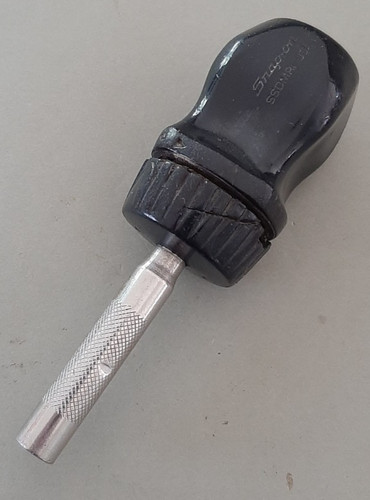 Snap-on USA Ratcheting Magnetic Stubby Black Handle Screwdriver SSDMR1 READ!!