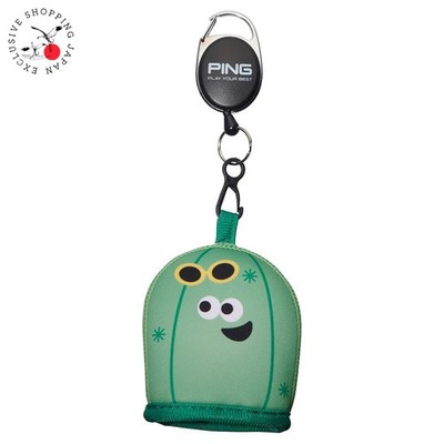 PING Cactus Golf Ball Cleaner Clip Brush Retractable Reel Arizona Style Green