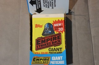 1980 TOPPS EMPIRE STRIKES BACK GIANT PHOTOCARDS OPEN BOX 34 PACKS