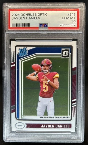 2024 Donruss Optic Jayden Daniels Rated Rookie #248 Commanders PSA 10