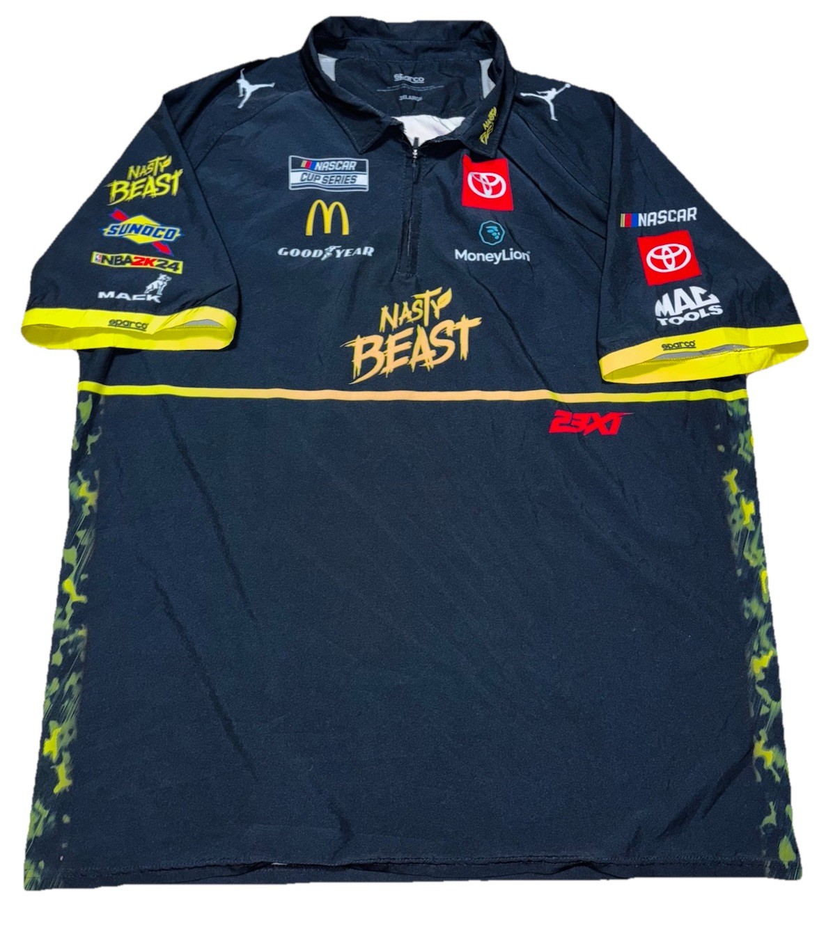 3XL Tyler Reddick 23XI Racing Nascar Pit Crew Shirt Jordan Monster NASTY BEAST