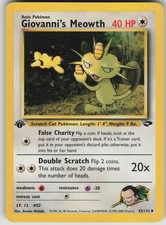 Pokemon TCG Giovanni's Meowth (43) Uncommon Gym Challenge 043/132 on eBay