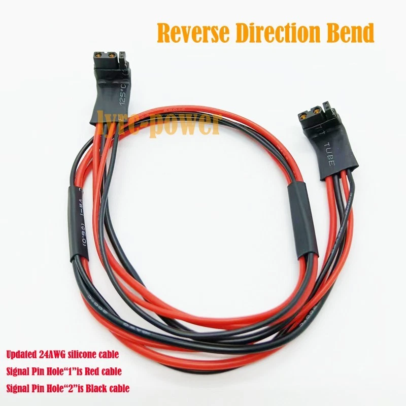 Amass XT30(2+2) F-F 母信号销 18Awg/24Awg 硅胶电缆 适用于伺服电机 - 第 3/24 张图片