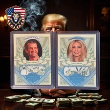 2020 DECISION DONALD TRUMP JR. + IVANKA TRUMP MONEY CARDS R.I.P. CHARLIE KIRK!