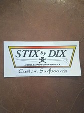 Stix By Dix Longboard Surfboard Cocoa Beach Florida Andros Bahamas Surf Sticker