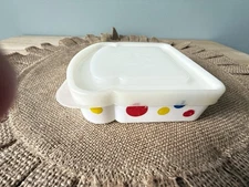 Wonder Bread Sandwich Container Holder Colorful Polka Dot Plastic With Lid
