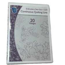 OESD Embroidery Take-Out 12278 Continuous Quilting Lines CD 20 Designs