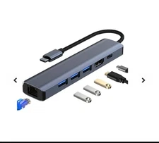 BYL-2210 6 in 1 USB-C / Type-C to USB Multifunctional Docking