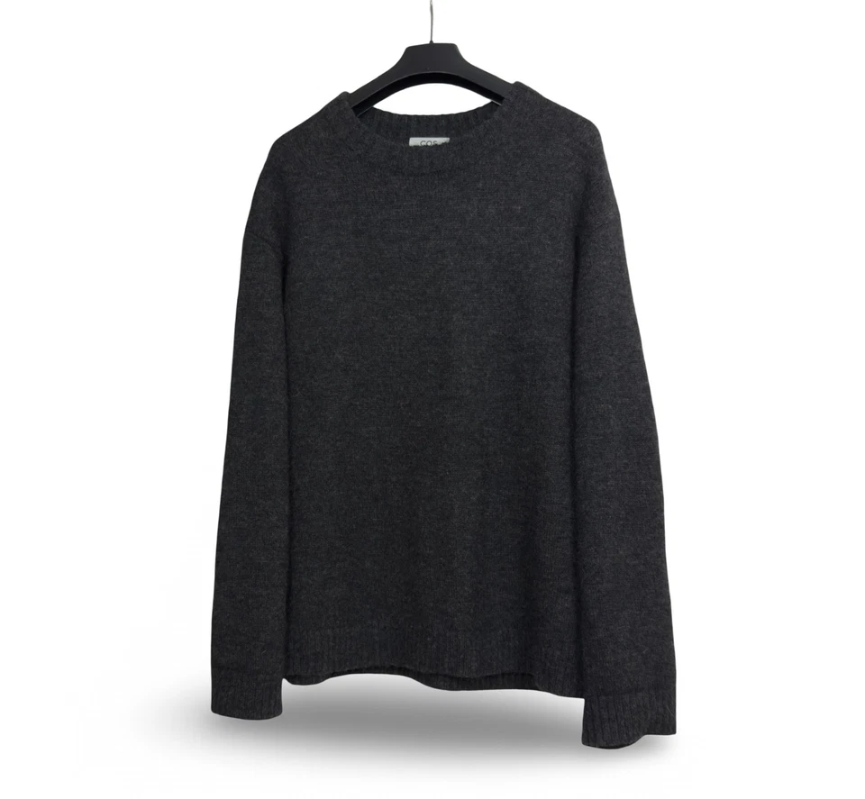 COS Oversized Men's Sweater Alpaca Wool Pullover Grey Size L - Image 2 of 4