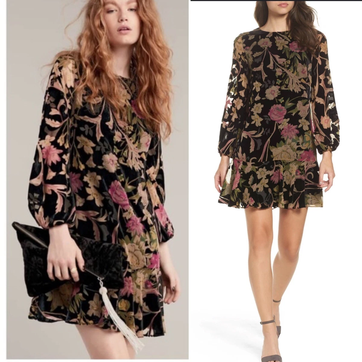 Eliza j black floral clearance dress