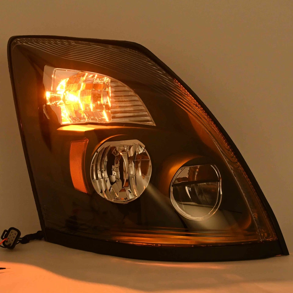 For Volvo VNL VNM 2004-2018 Black 6000K LED Left Right Side Headlights HeadLamps Foto 3 de 4