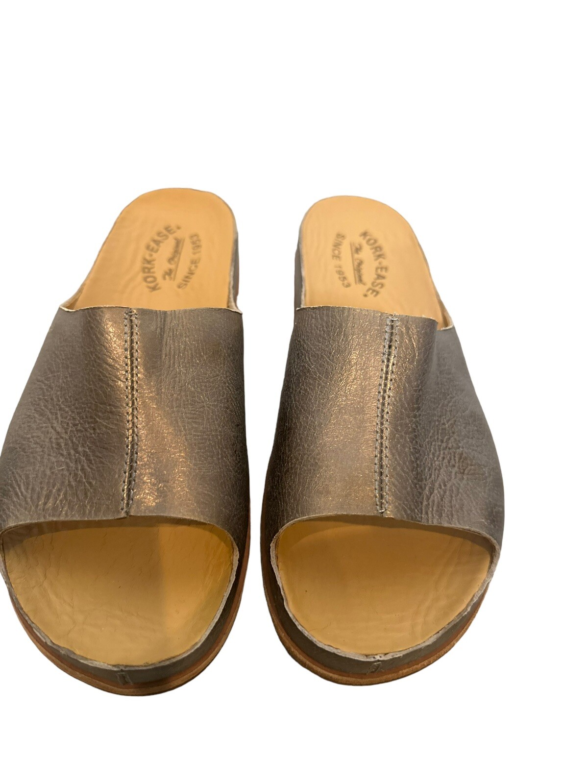 Kork Ease Tutsi Leather Bronze metallic Slide Sandal … Gem