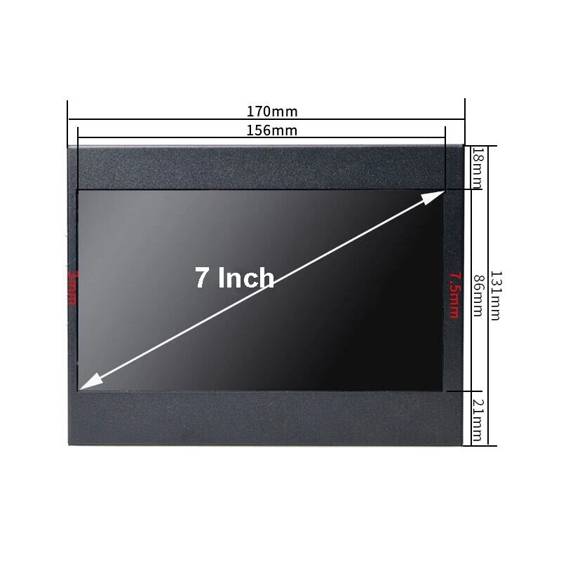 7" Touch Screen Display HD USB Screen HDMI VGA for Raspberry Pi 3B 4 Xbox PS - Image 3 of 4