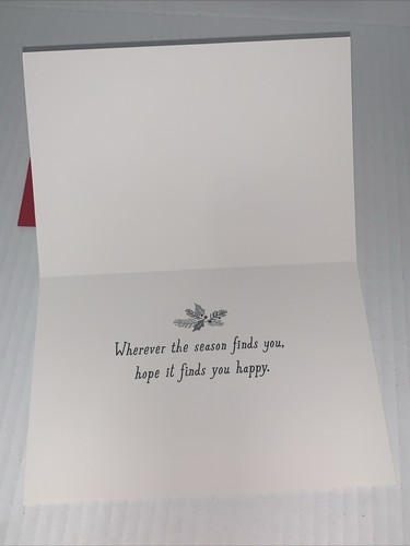 Hallmark Sticker Decorative Christmas Card: Greetings From The USA From Us To U - Picture 4 of 7