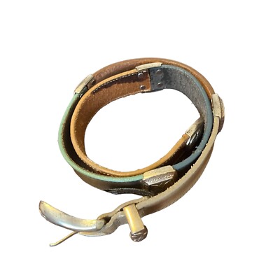 Brighton Childs Vintage 90s Leather Belt Multi-Color Silver  display picture 3