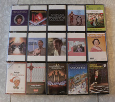 Lot of 15 Cassette Tapes Star Wars Helen Reddy Bing Crosby Arthur Fielder Polkas