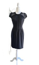 DOLCE & GABBANA Women's Black Dress Sheath Silk Lace Sleeveless Black Size M