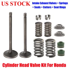 Cylinder Head Intake Exhaust Valve Cotter Springs Seal Kit For Honda XR200R ATC