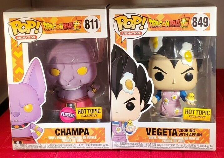 Funko Pop! Dragon Ball Z - Champa Flocked #811 (HT) & Vegeta