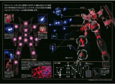 Bandai LED Unit for PG 1/60 RX-0 Unicorn Gundam Japan new free