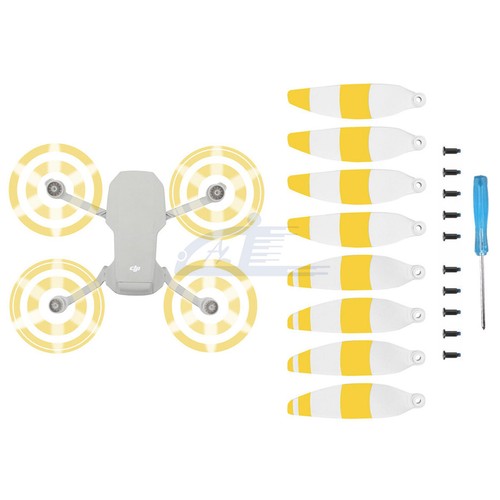8pcs Low Noise Propellers Blades Props Set White Yellow For DJI Mini 2 SE Drone - Picture 1 of 8