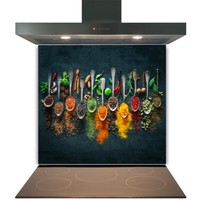 Glass Splashback for Kitchen Toughened Heat Resistant Cooker Tile - Design 2120