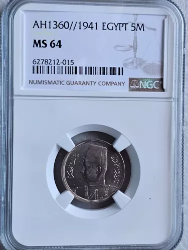 Egypt 5 Milliemes AH1360 / 1941 NGC MS 64