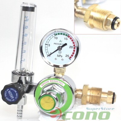 ARGON CO2 GAS MIG TIG FLOW METER WELDING WELD REGULATOR GAUGE WELDER FIT CGA580