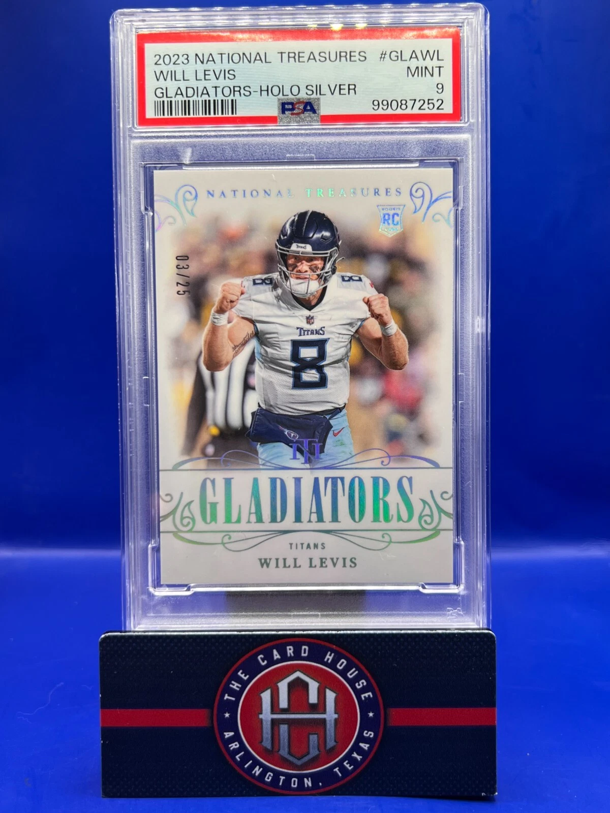Will Levis Panini National Treasures Gladiators #GLAWL Holo Silver