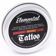 Tattoo Balm Natural Oils and Ingredients Hand Poured BERGAMOT ORANGE CLOVE