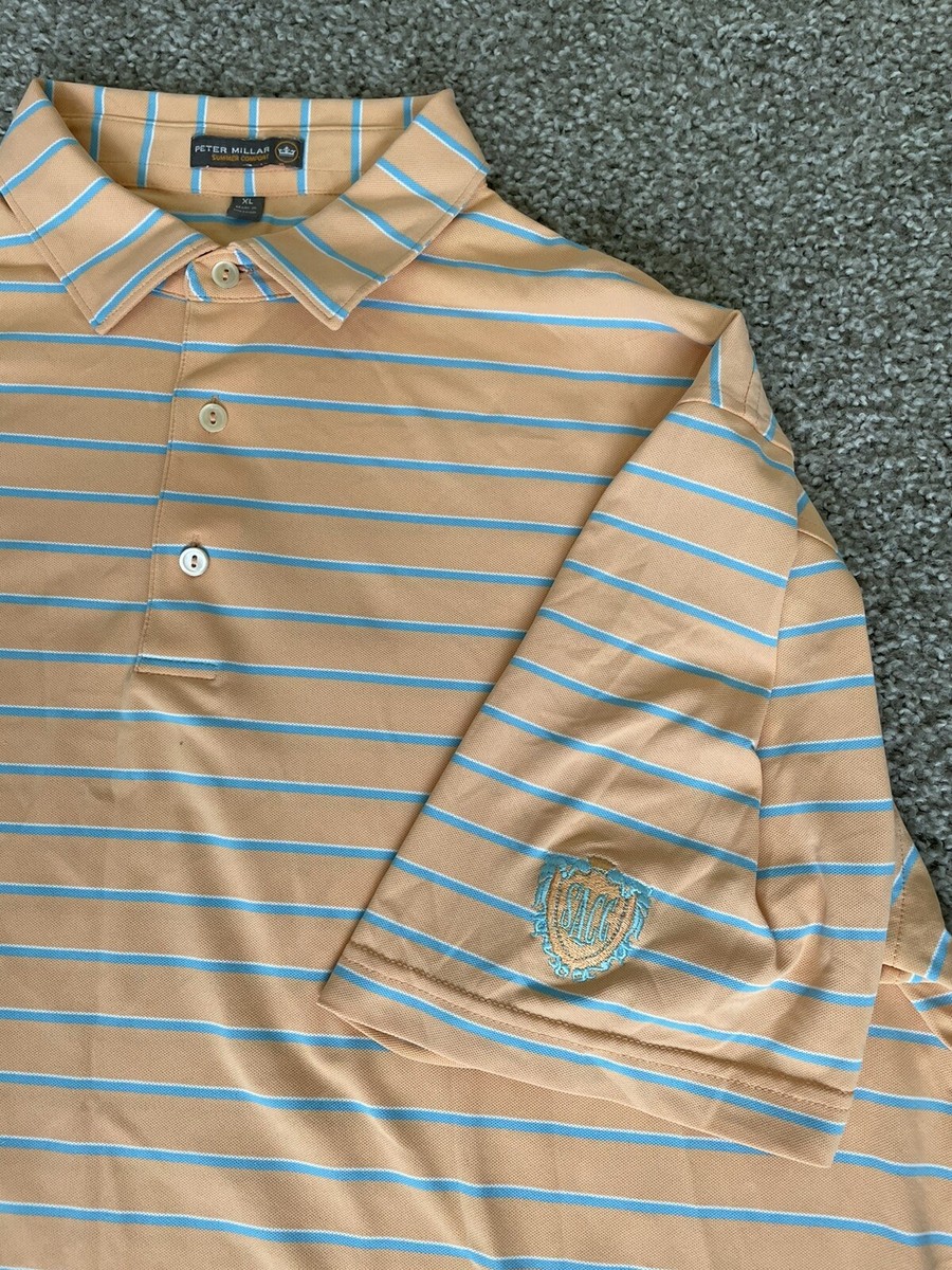 Peter Millar Summer Comfort Men's Golf Polo Shirt Size XL Orange