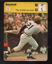 1978 SPORTSCASTER BASEBALL CARD THE 3000 HIT CLUB ROBERTO CLEMENTE 32-0 ITALYNM