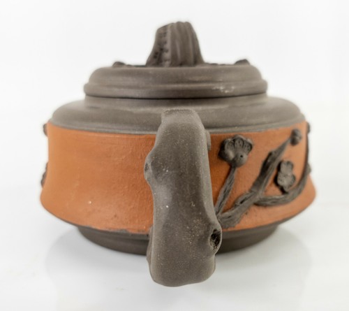Antique Vintage Chinese Yixing Zisha Teapot Prunus Decoration Artist Signed - 第 3/9 張圖片