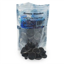 Hawaiian Black Ceramic 1-1/8" Large Coral Frag Plugs 25 pc - Oceans Wonders